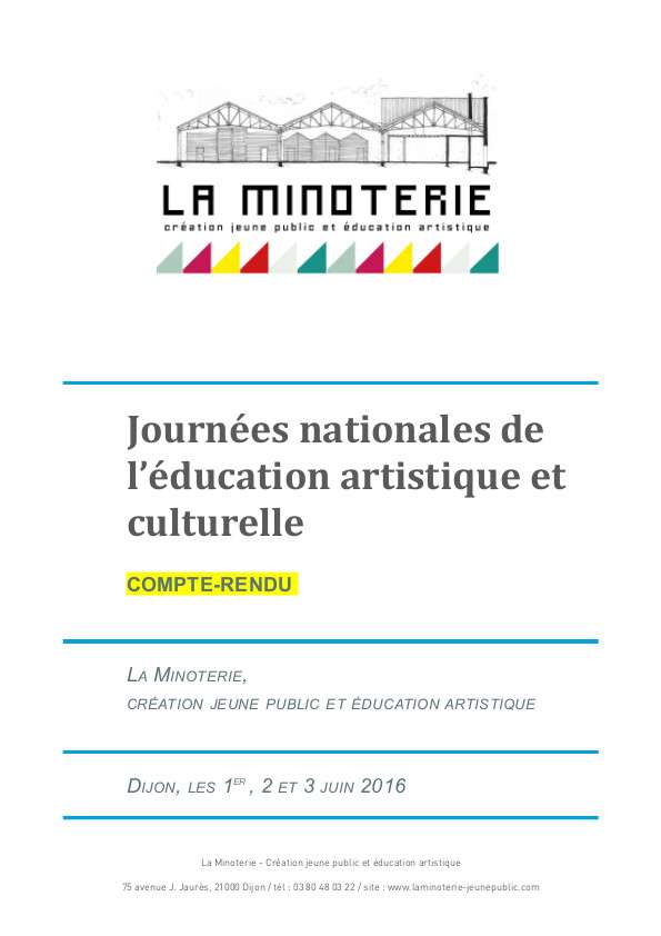 Actes Journees De L Eac Juin 2016 La Minoterie