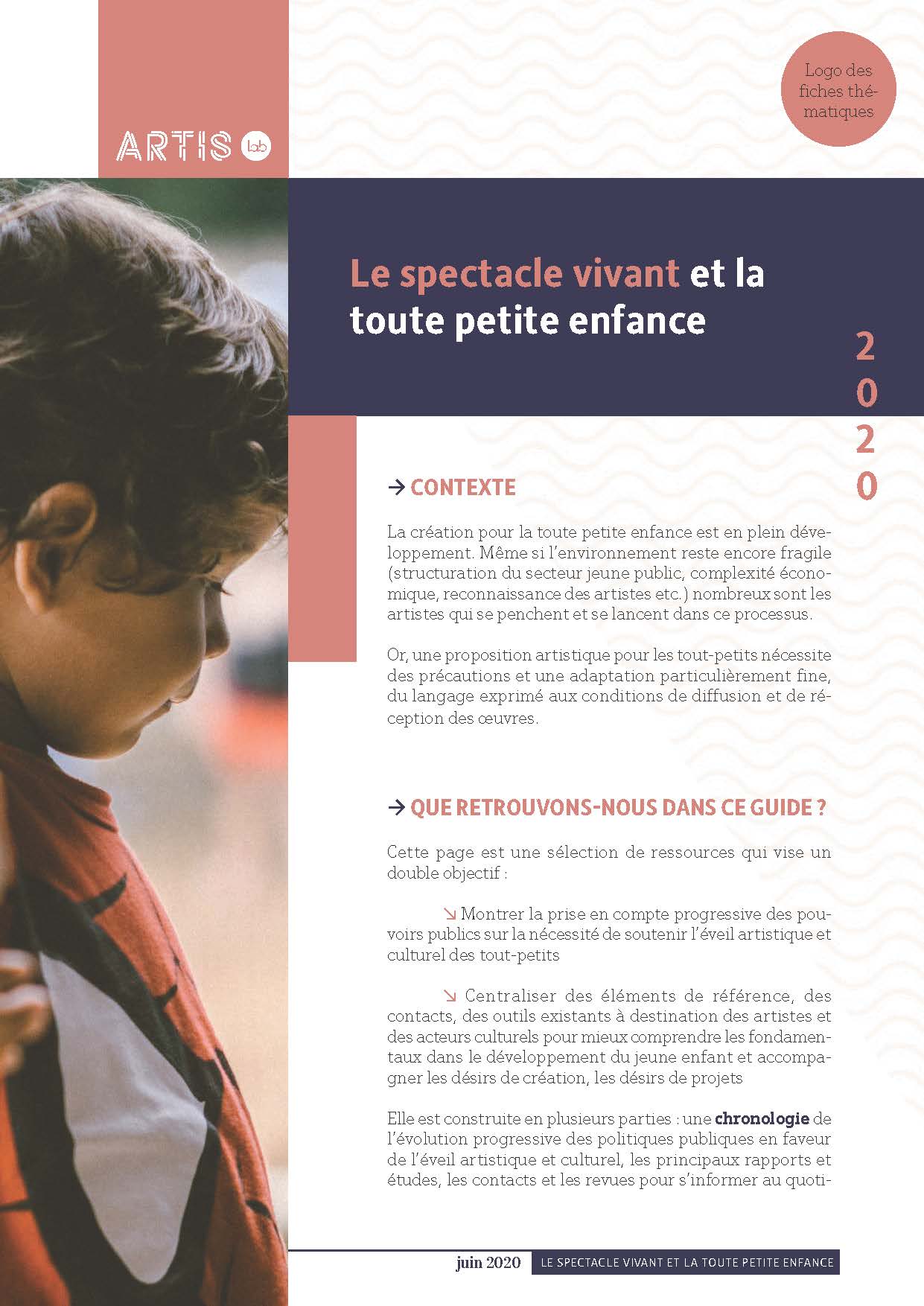 Guide Le Spectacle Vivant Et La Toute Petite Enfance Page 1